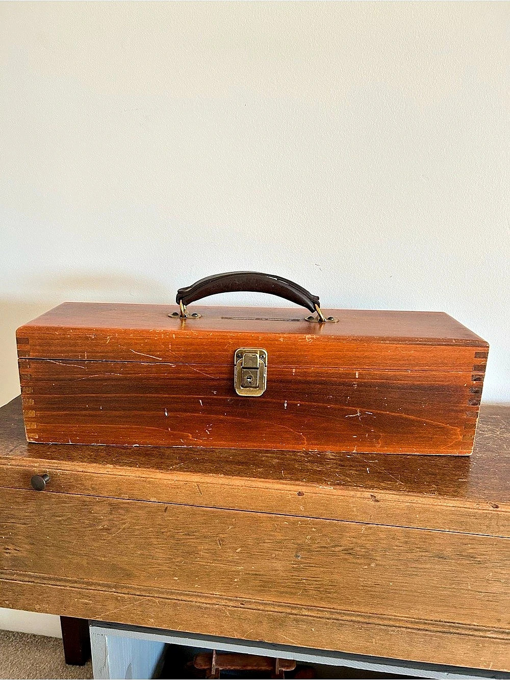 Vintage Nega File Company Photo Slide Wooden Storage Box
